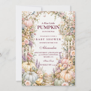 Enchanted Pastel Pumpkin Baby Shower Invitation