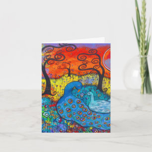 Enchanted Peacocks Valentine's Day Card