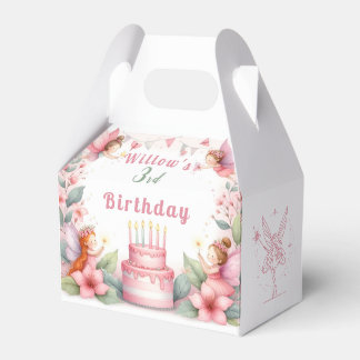 Enchanted Pink Fairy garden - Birthday Favour Box