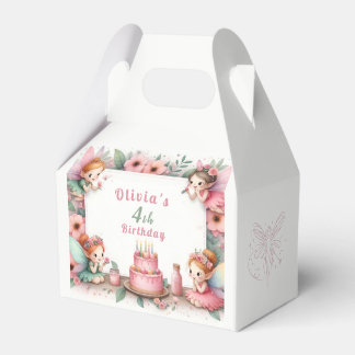 Enchanted Pink Fairy garden - Birthday Favour Box