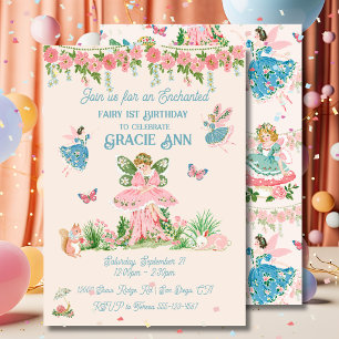 Enchanted Pixie Fairy Princess Birthday Party Invitation