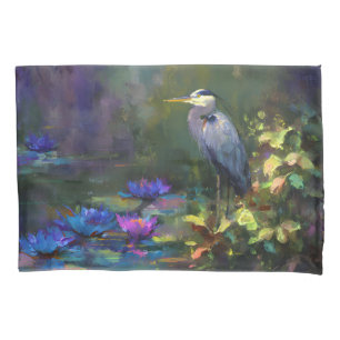 Enchanted Pond Water Lily Nature Watercolor Pillowcase