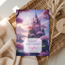 Enchanted Princess Castle Birthday Greeting