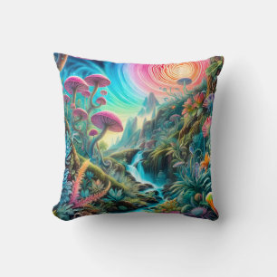 Enchanted Psychedelic Dreamscape Cushion
