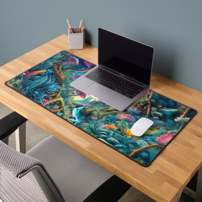 Enchanted Psychedelic Dreamscape Desk Mat (Office 2)
