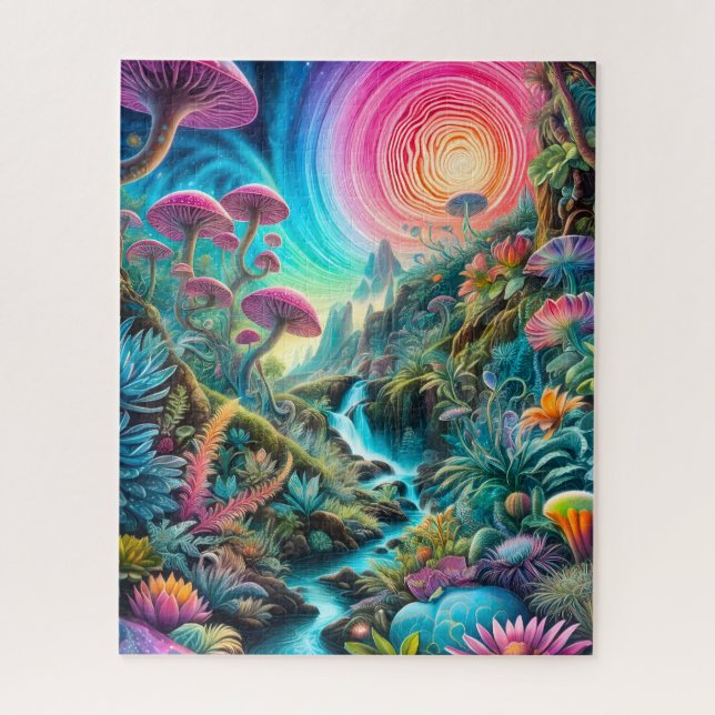 Enchanted Psychedelic Dreamscape Jigsaw Puzzle (Vertical)