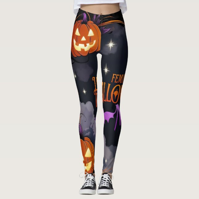 "Enchanted Pumpkin Night" Leggings (Front)