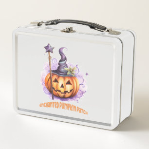 Enchanted Pumpkin Patch – Cute Jack-o’-Lantern Metal Lunch Box