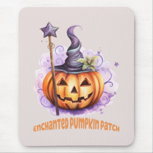 Enchanted Pumpkin Patch – Cute Jack-o’-Lantern Mouse Pad