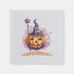 Enchanted Pumpkin Patch – Cute Jack-o’-Lantern Napkin