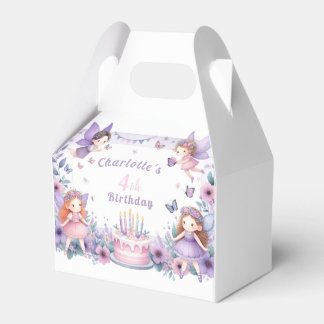 Enchanted Purple Fairy garden - Birthday Favour Box