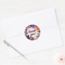 Enchanted Purple + Orange Floral Halloween Wedding