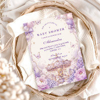 Enchanted Purple Teddy Bear Baby Shower