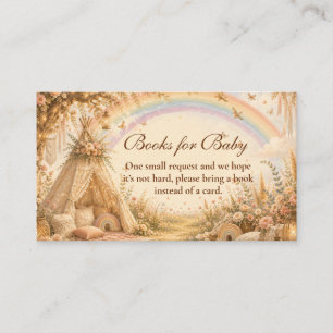 Enchanted Rainbow Boho Books for Baby Enclosure Card