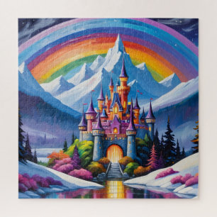Enchanted rainbow castle jigsaw puzzle