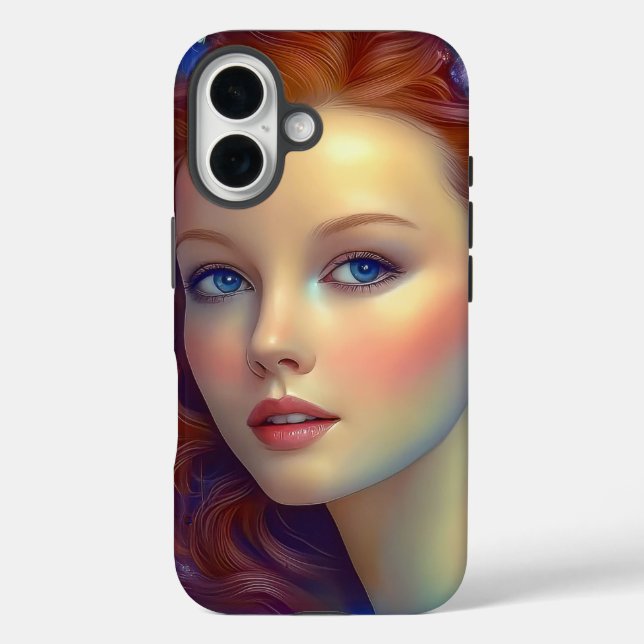 Enchanted Rainbow Hair Portrait Case-Mate iPhone Case (Back)