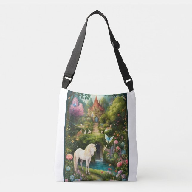 Enchanted Rainbow Unicorn Crossbody Bags (Front)