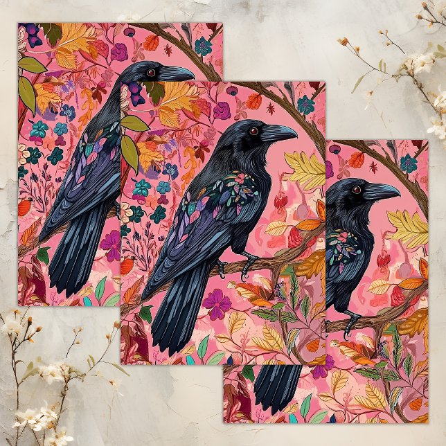ENCHANTED RAVEN DECOUPAGE TISSUE PAPER (ENCHANTED RAVEN DECOUPAGE TISSUE PAPER)