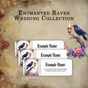 Enchanted Raven Wedding Collection Return Address Label
