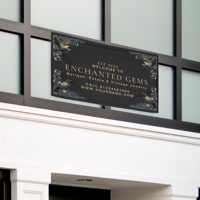 Enchanted Ravens Witchy Business Banner (Outside Building)