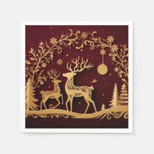 Enchanted Reindeer – Holiday Whimsy Napkin
