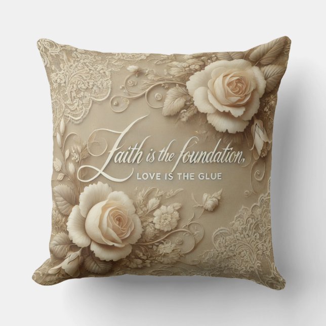Enchanted Rose AI art  Cushion (Front)