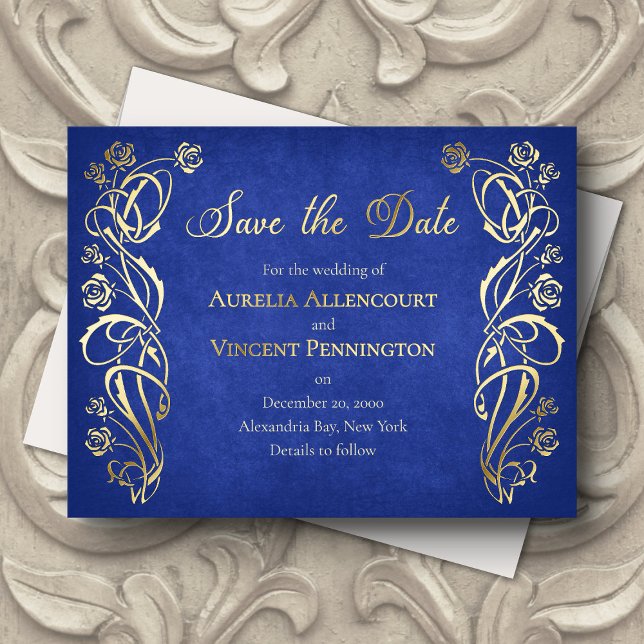 Enchanted Rose Castle Wedding Save the Date Card (Creator Uploaded)