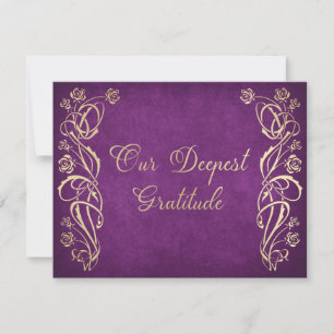 Enchanted Rose Castle Wedding Thank You Card