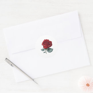 Enchanted Rose Classic Round Sticker