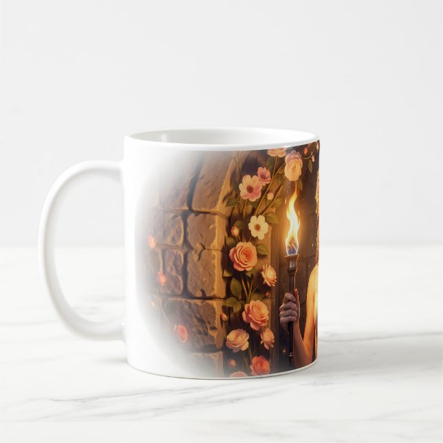 Enchanted Rose Princess Portrait Art Mug (Left)