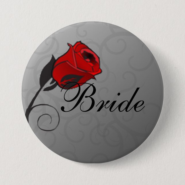 Enchanted Roses Bride Button (Front)