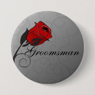 Enchanted Roses Groomsman Button