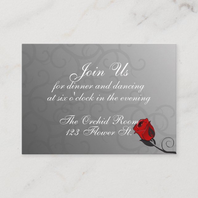 Enchanted Roses Reception Cards (Front)