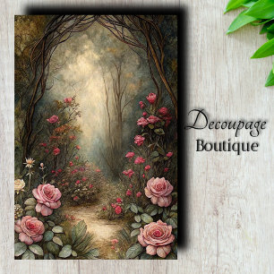 Enchanted Roseway Decoupage Tissue Paper