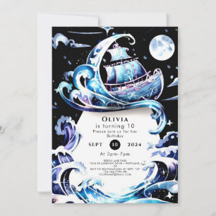 Enchanted Sea Fun Pirate Birthday Invitation
