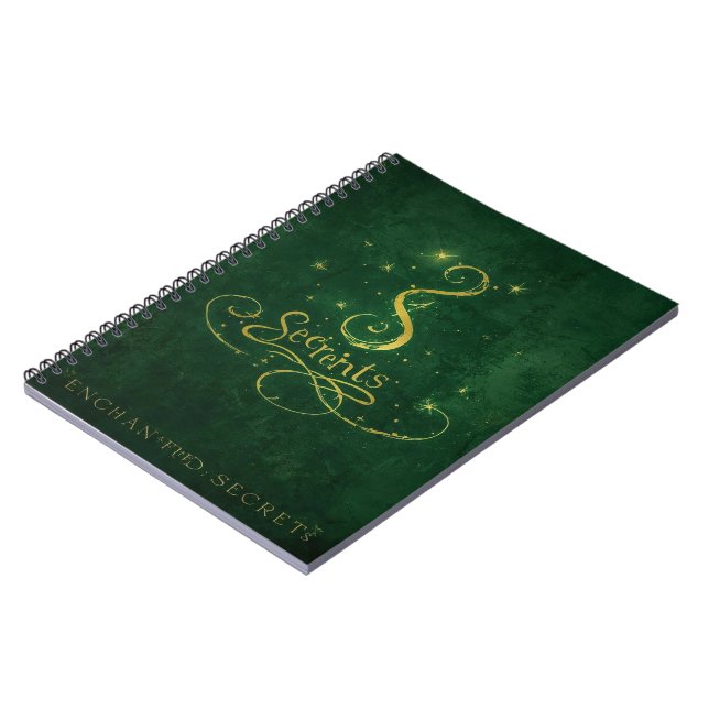 Enchanted Secrets – Golden Sigil Notebook (Left Side)