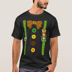 Enchanted Shirt, Suspender Forest Owl Tee, Gift T-Shirt