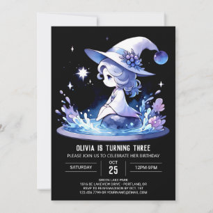 Enchanted Simple Wizard Birthday Invitation
