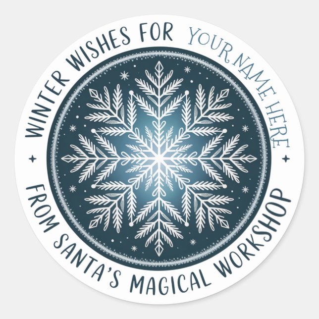 Enchanted Snowflake Stamp Sticker (Front)