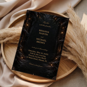 Enchanted Snowy Forest Candlelit Evening Invitation