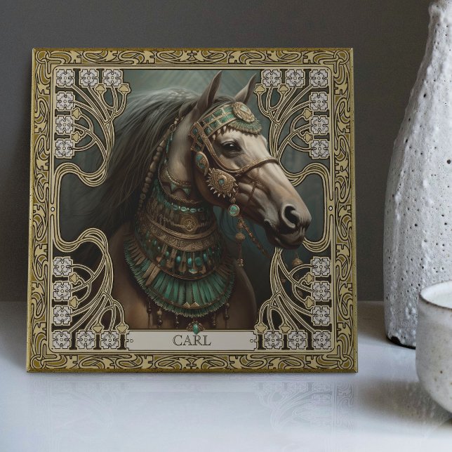 Enchanted Spirit Horse Personalised Ceramic Tile (Creator Uploaded)