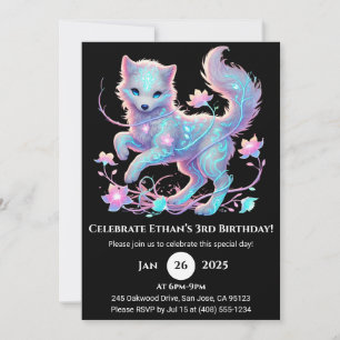 Enchanted Spirit Wolf Birthday Invitation