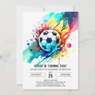Enchanted Sports Online Soccer Birthday Invitation