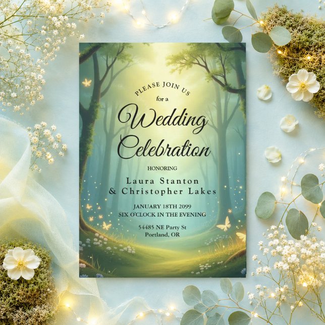 Enchanted Sunlit Summer Grove Invitation (Creator Uploaded)