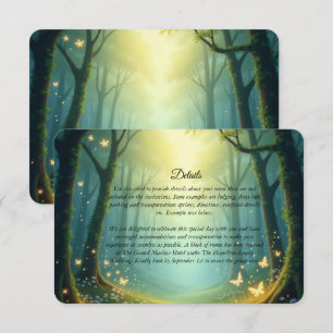 Enchanted Sunlit Summer Grove Wedding Enclosure Card
