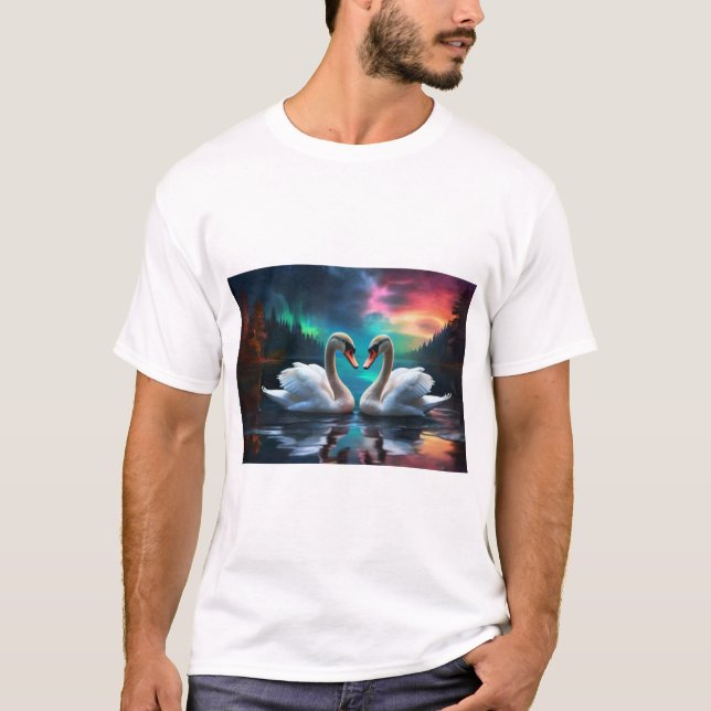 "Enchanted Swan Serenade Tee" T-Shirt (Front)