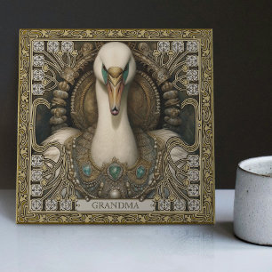 Enchanted Swan Spirit Totem Personalizable Ceramic Tile