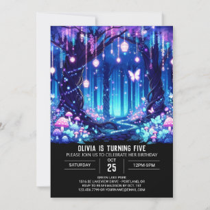 Enchanted Sweet Woodland Digital Birthday Invitation