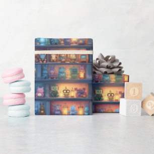 Enchanted Toy Store Pattern Collectable Cute Plush Wrapping Paper