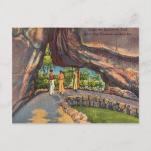Enchanted Trail, Rock City Gardens,  Lookout Mt. Postcard